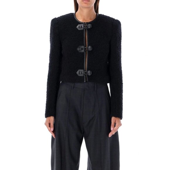 Isabel Marant "Gradilia" Cropped Bouclé Jacket in Black, size 36 - Picture 1 of 11